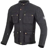 Merlin Edale Motorrad Wachsjacke, schwarz, S