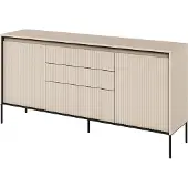 Yourhouse24 Kommode TREND TR-01 mit dekorative Fräsungen und Soft-Close-Funktion Sandbeige