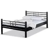 Bed Box Metallbett Lea – 200 x 210 cm / schwarz