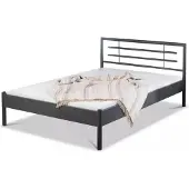 Bed Box Metallbett Lia – 200 x 220 cm / dunkelgrau