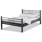 Bed Box Metallbett Lea – 100 x 210 cm / dunkelgrau