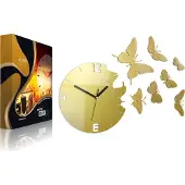 ModernClock , wanduhr, Schmetterling Wanduhr, Uhr, gold, DIY