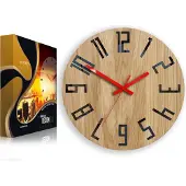 ModernClock , Eichenholz Uhr, wanduhr holz, wanduhr, Slim schwarz 33cm