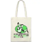 Eric Helmar Müller Urban Backwoods Carpenter Artist, Stofftasche, Farbe: Beige