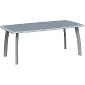 Inko Aluminium-Glastisch Spraystone silber/grau 180x100x74 cm Gartentisch Terrassentisch