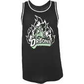 Social Discount Trikot Serie O schwarz mit mintgrünem Feuerwehr-Motiv, Schriftzug Die Orsons und großem O hinten