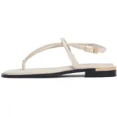 Tommy Hilfiger Leather TH Monogram Gold-Tone Heel Sandals, Sandalen, Weiblich, Erwachsener, Beige, Classic beige, Schnallenverschluss