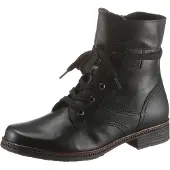 Gabor Schnürstiefelette , Damen, Gr. 39, schwarz, Kalbsleder, Schuhe Schnürstiefelette, Schnürboots, Businessschuh mit Blockabsatz