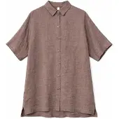 Mazine - Women's Linen Shirt Dress - Kleid Gr S braun
