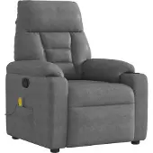 Syfax Massagesessel Dunkelgrau Mikrofasergewebe