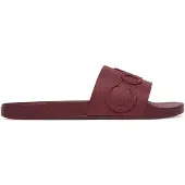 Calvin Klein Pantoletten Nemo - Contoured Emblem Logo Sliders HM0HM02113 Dunkelrot 21