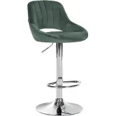 BellaFurn Samt-Barhocker – Hochhocker – Höhenverstellbar und Lordosenstütze