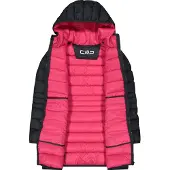 CMP - Girl's Down Coat Fix Hood Taffeta - Mantel Gr 116 schwarz