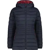 CMP Damen lange Kapuzenjacke mit Reißverschluss Sorona Aura