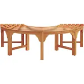 vidaXL Baumbank 4 -Seater 160 x 80 x 45cm Massives Eukalyptus Holz