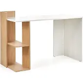 Halmar Schreibtisch Bußgeld - goldene Eiche / Weiß