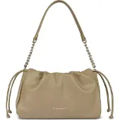 Bugatti Henkeltasche "Damen LENI", Damen, Gr. B/H/T: 32cm x 20cm x 10cm onesize, beige (sand), Polyurethan (PU), leicht glänzend, unifarben, Taschen Henkeltasche