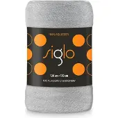 Faro Microfleece-Decke superweich hellgrau Polyester, 130/170 cm