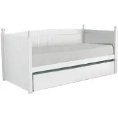 Kondela Hölzern Klappbett mit Zustellbett Glamis 90 - Weiß