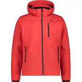 CMP Herren Softshell Jacke Zip Hood 3A01787N-55BE 58 - Ferrari-Nero - 58