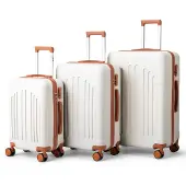 Alightup Hartschalenkoffer,Reisekoffer-Set Koffer-Set,Trolley-Set,3 Stk,mit 360° Leichtlauf-Rollen,ABS