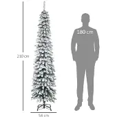 HOMCOM Künstlicher Weihnachtsbaum, 210 cm Christbaum mit 490 Spitzen