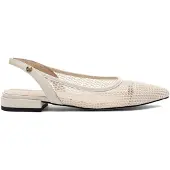 MACIEJKA Schuhe K752522001 aus beigem Leder, spitze Zehenpartie, offene Ferse, atmungsaktiv