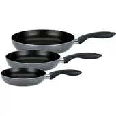 GSW Pfannen-Set "Bratfit", grau, Ø:28cm, Pfannen, Pfannen-Set, mehrfache, pflegeleichte Antihaft-Versiegelung