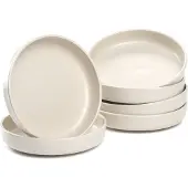 Leonardo Teller-Set "Suppenteller ROMA, Keramikteller, ca. 20 cm, 6-teilig" Teller Set, Geschirr-Set, Service, spülmaschinengeeignet