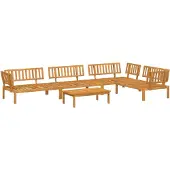 vidaXL 5-tlg. Garten-Sofagarnitur aus Paletten Massivholz Akazie