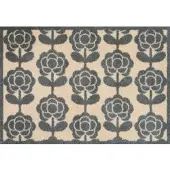 Turtle Mat Fußmatte "Pop Flowers Neutral", bunt, B:60cm H:9mm L:85cm, Baumwolle, Teppiche, Fußmatte