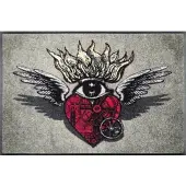 Kleen-Tex Fußmatte "Flaming Heart", rechteckig, 7 mm Höhe