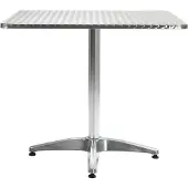 Syfax Gartentisch Silbern 80x80x70 cm Aluminium