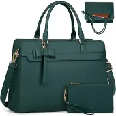 Sonstiges RAINSMORE Laptoptasche Damen 15.6 Zoll Wasserdicht Kunstleder Umhängetasche Grün
