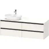 Duravit Waschtischunterschrank Ketho.2 160x55cm, B L, we. matt, 4 Schub., wandhängend
