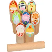 Goki Wikinger Tier Kubb, im Baumwollbeutel