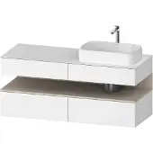 Duravit Waschtischunterschrank Qatego 140x55x60cm, T m/we m, Pl, Beck. re