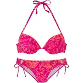 Venice beach Push-Up-Bikini "Kensi" mit Kontrasthäkelkante