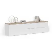 Livinity Wohnwand Piave Weiß/Sonoma 3 Teile, Model 58995