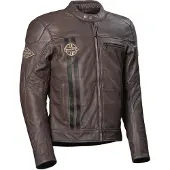 Difi Boston Motorrad Lederjacke, braun/schwarz, 60