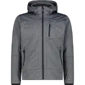 CMP Man Jacket Zip Hood U439 Alluminio Mel. 50