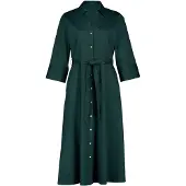 Zero Hemdblusenkleid mit 3/4 Arm in Green Forest | Gr.: 40