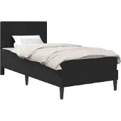 vidaXL Bettgestell mit Matratze mit Kopfteil Schwarz 80 x 200 cm Samt