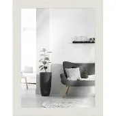 MendeFrames Wandspiegel Massivholz rustikal 50x65 cm weiß H750