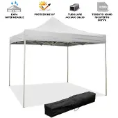 Divina Garden Faltpavillon 3 x 3 weiß mit wasserdichtem PVC überzogen