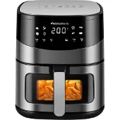 Melchioni ARIANNA 6,5L Einzelbild Eigenständig 2000 W Heißluftfritteuse Schwarz, Edelstahl