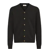 Casual Friday Strickjacke "Strickjacke CFAgnar", Herren, Gr. S, schwarz (schwarz beauty), Obermaterial: 39% Baumwolle CO. 34% Polyester PES. 27% Viskose CV., Strickjacken Strickjacke