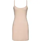 LASCANA Unterkleid , Damen, Gr. 40/42, N-Gr, beige, Obermaterial: 77% Polyamid, 23% Elasthan, unifarben, Basic, figurbetont kniefrei, Rundhals, Kleider Unterkleid, aus elastischer Microfaser-Qualität