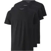 Tommy Hilfiger T-Shirt, Herren, Gr. S (48), schwarz (3x schwarz), Jersey, Obermaterial: 95% Baumwolle, 5% Elasthan, UNDERWEAR, Basic, normal normal, Rundhals, Shirts T-Shirt