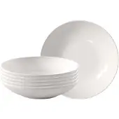 Villeroy & Boch Schale "Schalen Manufacture Ice ø 23,5 cm 6er Set weiß", weiß, B:23,5cm H:5cm L:23,5cm T:23,5cm Ø:23,5cm, Schüsseln, Schale, Spülmaschinenfest, Mikrowellensicher